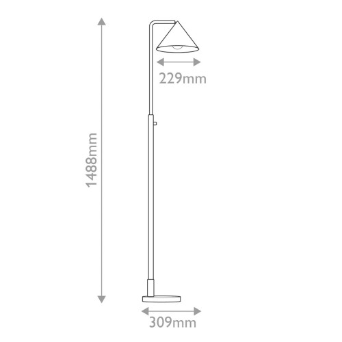 Lampa podłogowa Remyck - 1 źródło światła - Matowa czerń