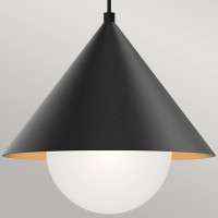 Lampa wisząca Remyck - 1 źródło światła - Matowa czerń