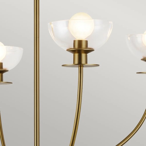 Żyrandol Sylvia - 4 źródła światła - Szczotkowane złoto