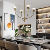 Żyrandol Sylvia - 4 źródła światła - Szczotkowane złoto