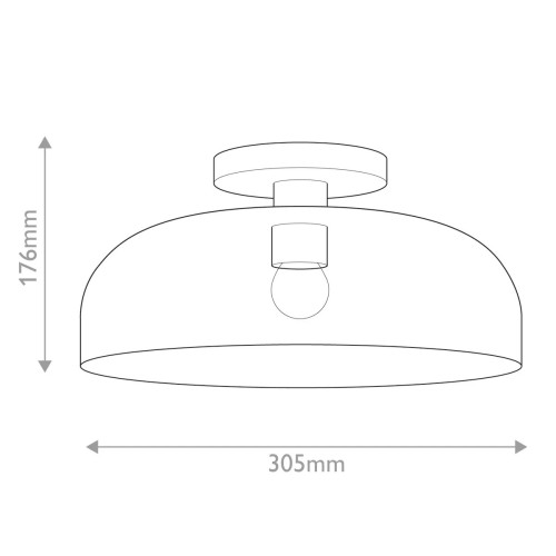 Półplafon Sylvia - 1 źródło światła - Szczotkowane złoto