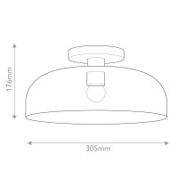 Półplafon Sylvia - 1 źródło światła - Szczotkowane złoto