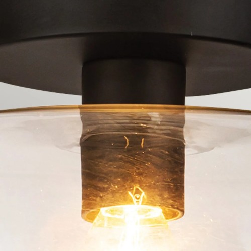 Półplafon Sylvia - 1 źródło światła - Matowa czerń