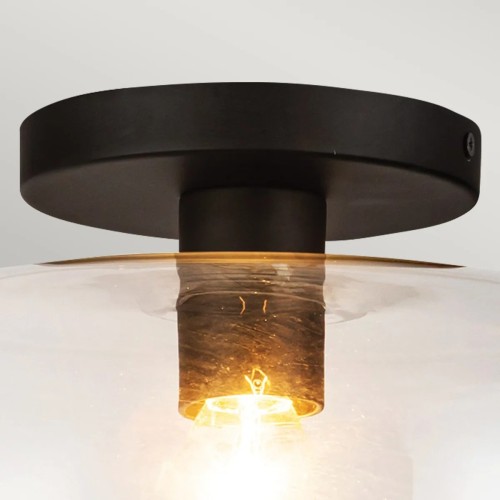 Półplafon Sylvia - 1 źródło światła - Matowa czerń