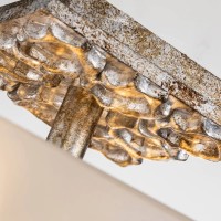 Półplafon Star - 2 źródła światła - Przecierane srebro