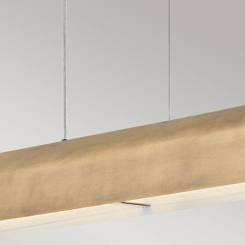 Lampa wyspowa LED Arco - Klasyczny mosiądz