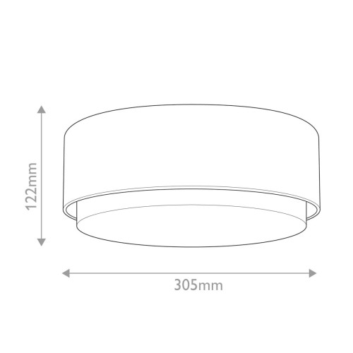 Plafon Cedric - 2 źródła światła - Czarny