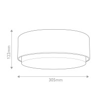 Plafon Cedric - 2 źródła światła - Lakierowany mosiądz