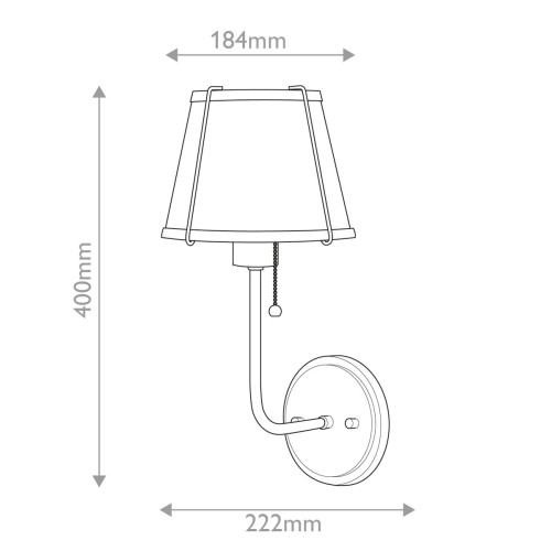 Kinkiet Clarke - 1 źródło światła - Przyciemniany mosiądz