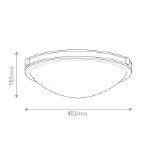 Średni plafon Collier - 3 źródła światła - Zgaszona czerń