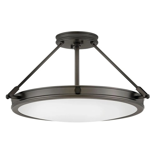 Średni półplafon Collier - 4 źródła światła - Zgaszona czerń