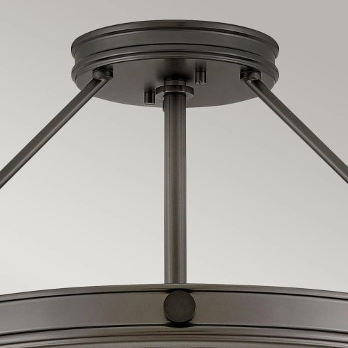 Średni półplafon Collier - 4 źródła światła - Zgaszona czerń