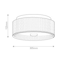 Plafon Elle - 2 źródła światła - Czarny