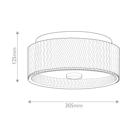 Plafon Elle - 2 źródła światła - Chrom