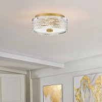 Plafon Elle - 2 źródła światła - Klasyczny mosiądz