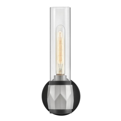 Kinkiet Ellison - 1 źródło światła - Czarny, szczotkowany