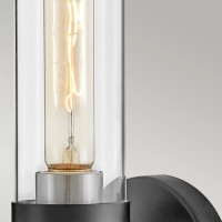 Kinkiet Ellison - 1 źródło światła - Czarny, szczotkowany