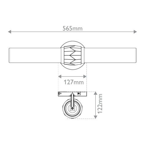 Kinkiet Ellison - 2 źródła światła - Czarny, szczotkowany