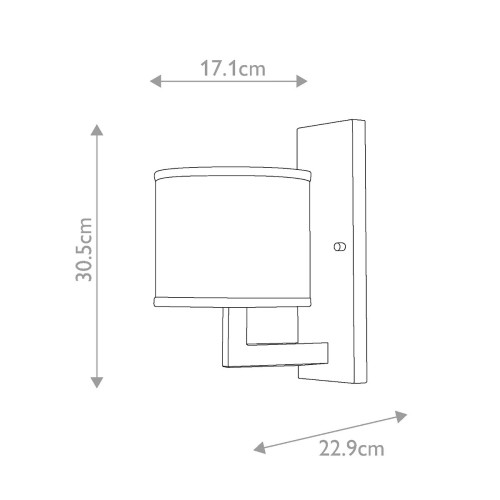 Kinkiet Hampton - 1 źródło światła - Szczotkowany mosiądz