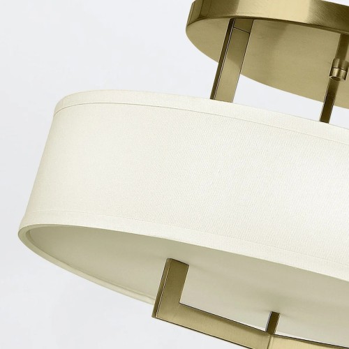 Półplafon Hampton - 4 źródła światła - Szczotkowany mosiądz