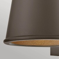 Latarnia naścienna Hans - 1 źródło światła - Architektoniczny brąz