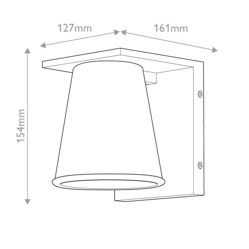 Latarnia naścienna Hans - 1 źródło światła - Strukturalna czerń
