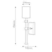 Kinkiet Moore - 1 źródło światła - Klasyczny mosiądz