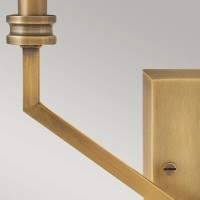 Kinkiet Moore - 3 źródła światła - Klasyczny mosiądz