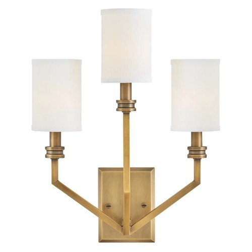 Kinkiet Moore - 3 źródła światła - Klasyczny mosiądz