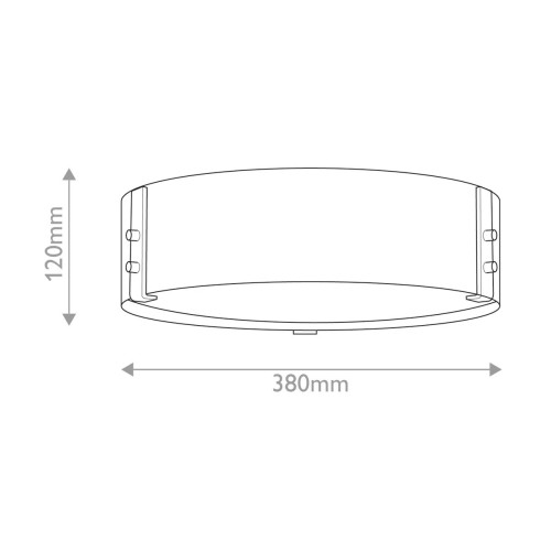 Plafon ogrodowy Sawyer - 3 źródła światła - Imitacja drewna