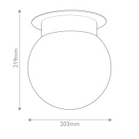 Plafon Albers - 1 źródło światła - Czarny - Wersja A