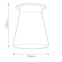 Plafon Albers - 1 źródło światła - Czarny - Wersja B