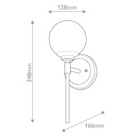 Kinkiet Benno - 1 źródło światła - Szampański brąz