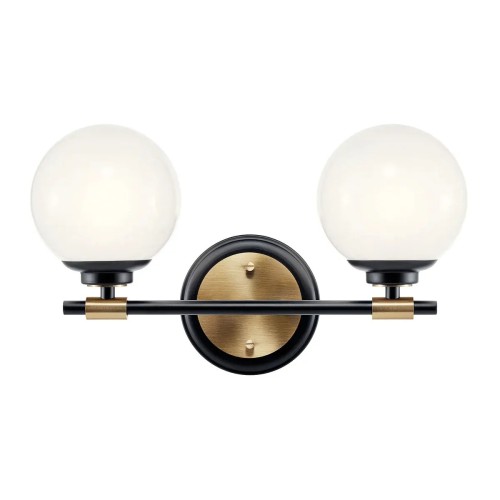 Kinkiet Benno - 2 źródła światła - Czarny, szampański