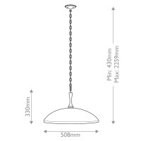 Lampa wisząca Delarosa - 1 źródło światła - Czarny, szampański