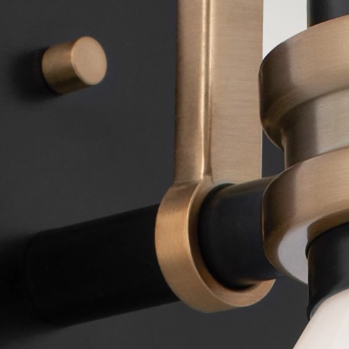 Kinkiet Farum - 1 źródło światła - Czarny, szampański