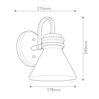 Kinkiet Farum - 1 źródło światła - Polerowany chrom