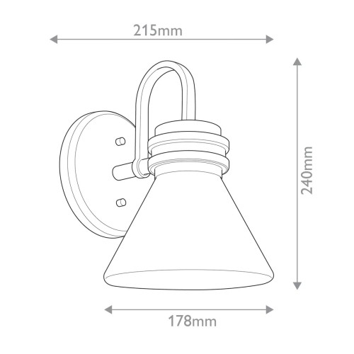 Kinkiet Farum - 1 źródło światła - Szampański brąz