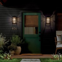 Mała latarnia naścienna Hone - 1 źródło światła - Strukturalna czerń