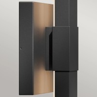 Duża latarnia naścienna LED Nocar - Strukturalna czerń