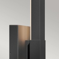 Duża latarnia naścienna LED Nocar - Strukturalna czerń