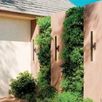 Duża latarnia naścienna LED Nocar - Strukturalna czerń