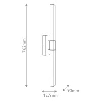 Duża latarnia naścienna LED Nocar - Strukturalna czerń