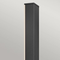 Średnia latarnia naścienna LED Nocar - Strukturalna czerń