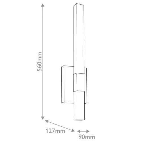 Średnia latarnia naścienna LED Nocar - Strukturalna czerń