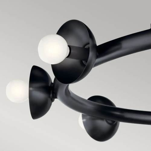 Żyrandol Palta - 9 źródeł światła - Satynowa czerń