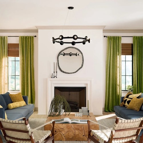 Żyrandol Palta - 9 źródeł światła - Satynowa czerń