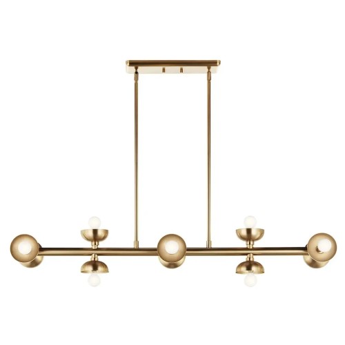 Lampa wyspowa Palta - 10 źródeł światła - Szampański brąz