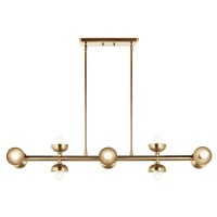 Lampa wyspowa Palta - 10 źródeł światła - Szampański brąz