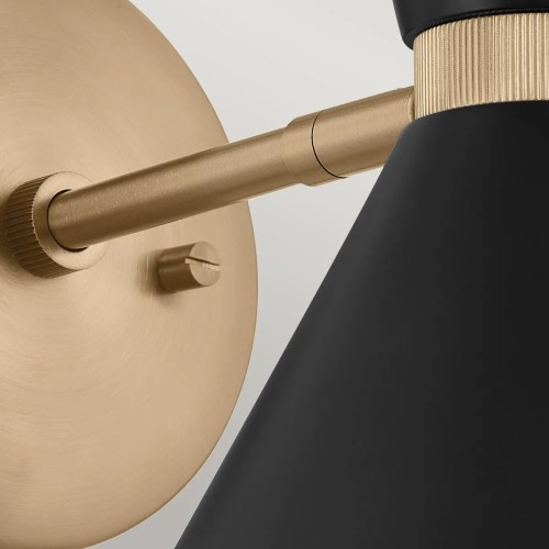 Kinkiet Phix - 2 źródła światła - Szampański brąz